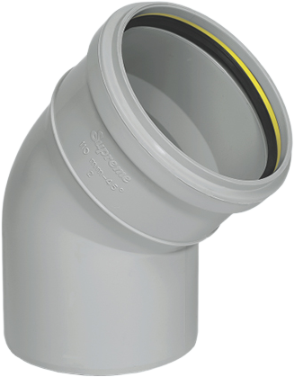 Supreme PVC S.W.R Bend 45°, 50mm, Ring Type