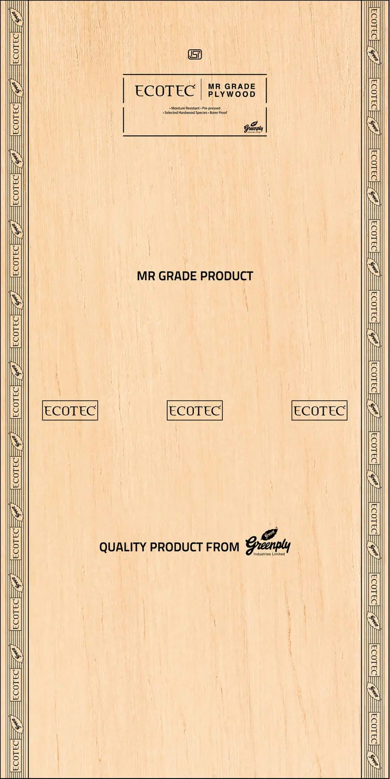GreenPly EcoTec MR Plywood Thickness : 6mm Size : 7x4 Feet 5 Year Warranty