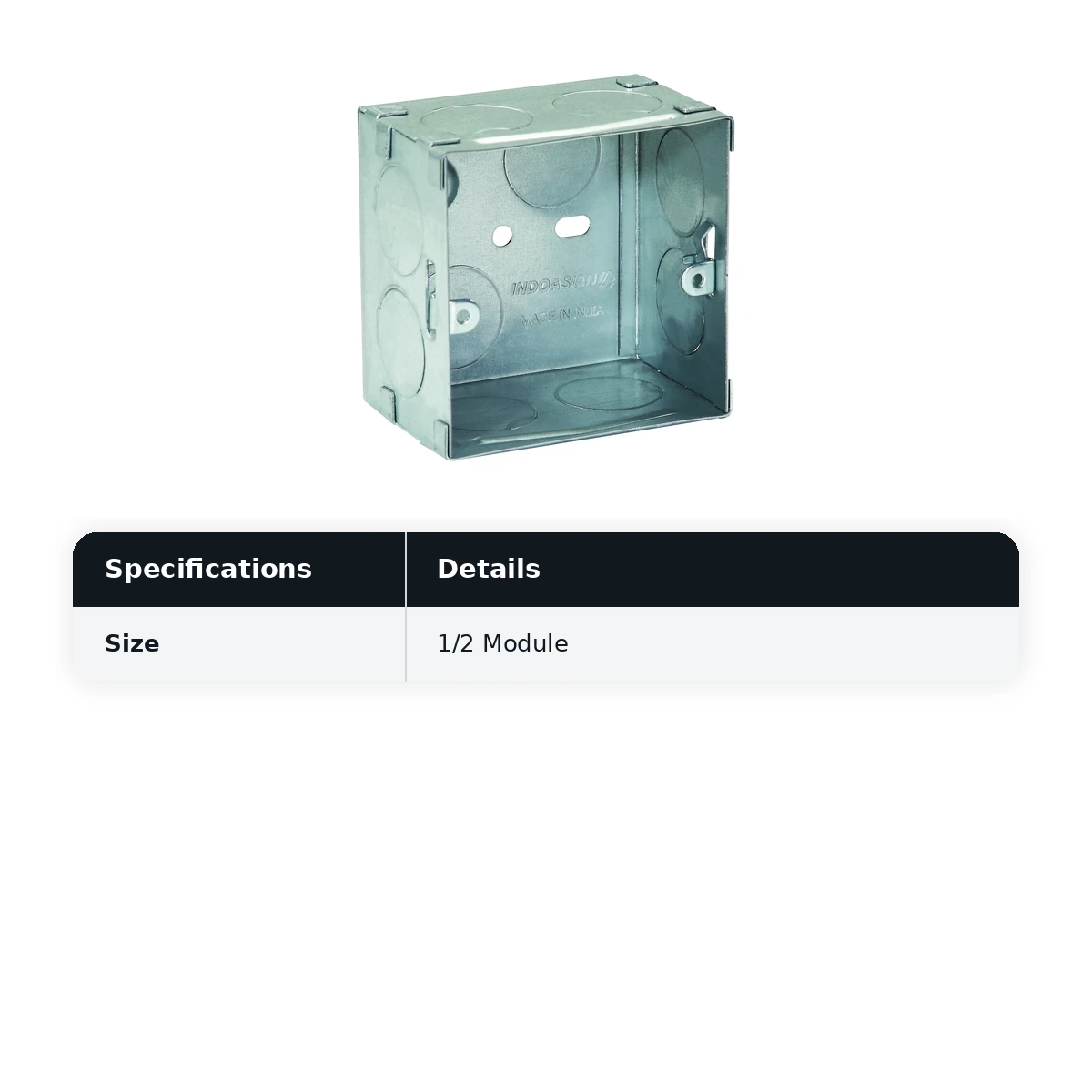 IndoAsian Shynora Metal Flush Box- 1/2M 800172 - image 2