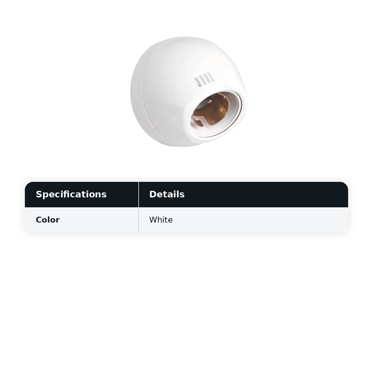 IndoAsian Fancy Angle Bulb Holder, White 698474