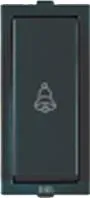 ANCHOR Roma Black, 10A, Bell Push Switch 21044MB