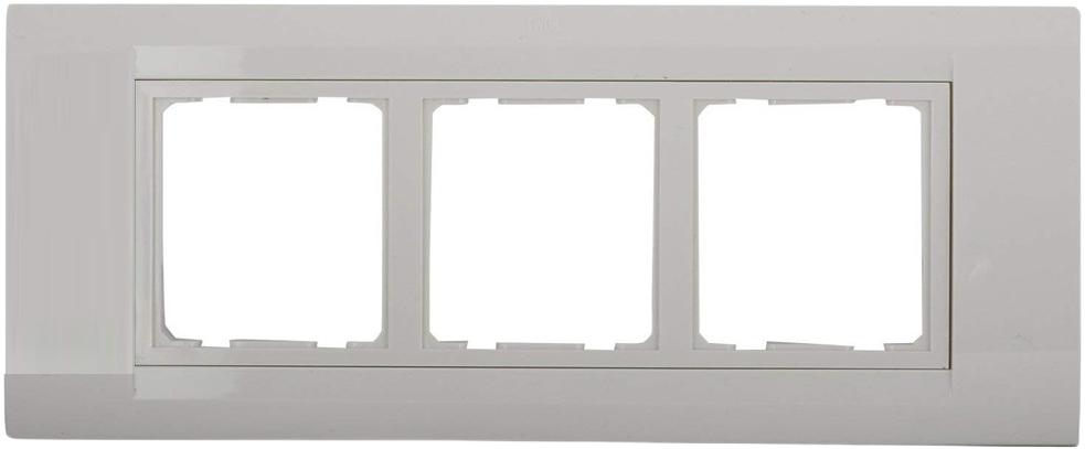 ANCHOR Roma 6 Module Tresa Plate with Frame (White) 30250WH
