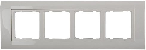 ANCHOR Roma 8 Module Rectangular Tresa Plate with Frame (White) 30260WH