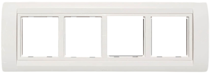 ANCHOR Roma 8 Module Horizontal Tresa Plate with Frame (White) 30384WH