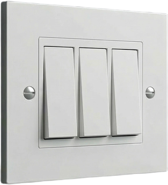 ANCHOR Roma 3 Module Deko Single Mounting Plate (White) 21372WH - image 2