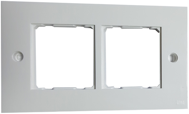 ANCHOR Roma 4 Module Deko Single Mounting Plate (White) 21339WH - image 2