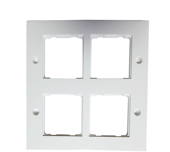 ANCHOR Roma 8 Module Rectangular Deko Single Mounting Plate (White) 21350WH