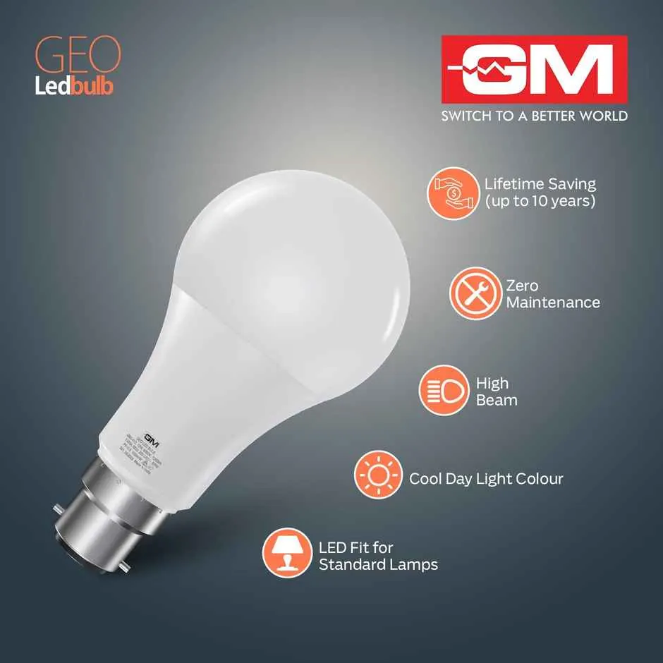 GM GEO B22 LED Bulb 5W 3K