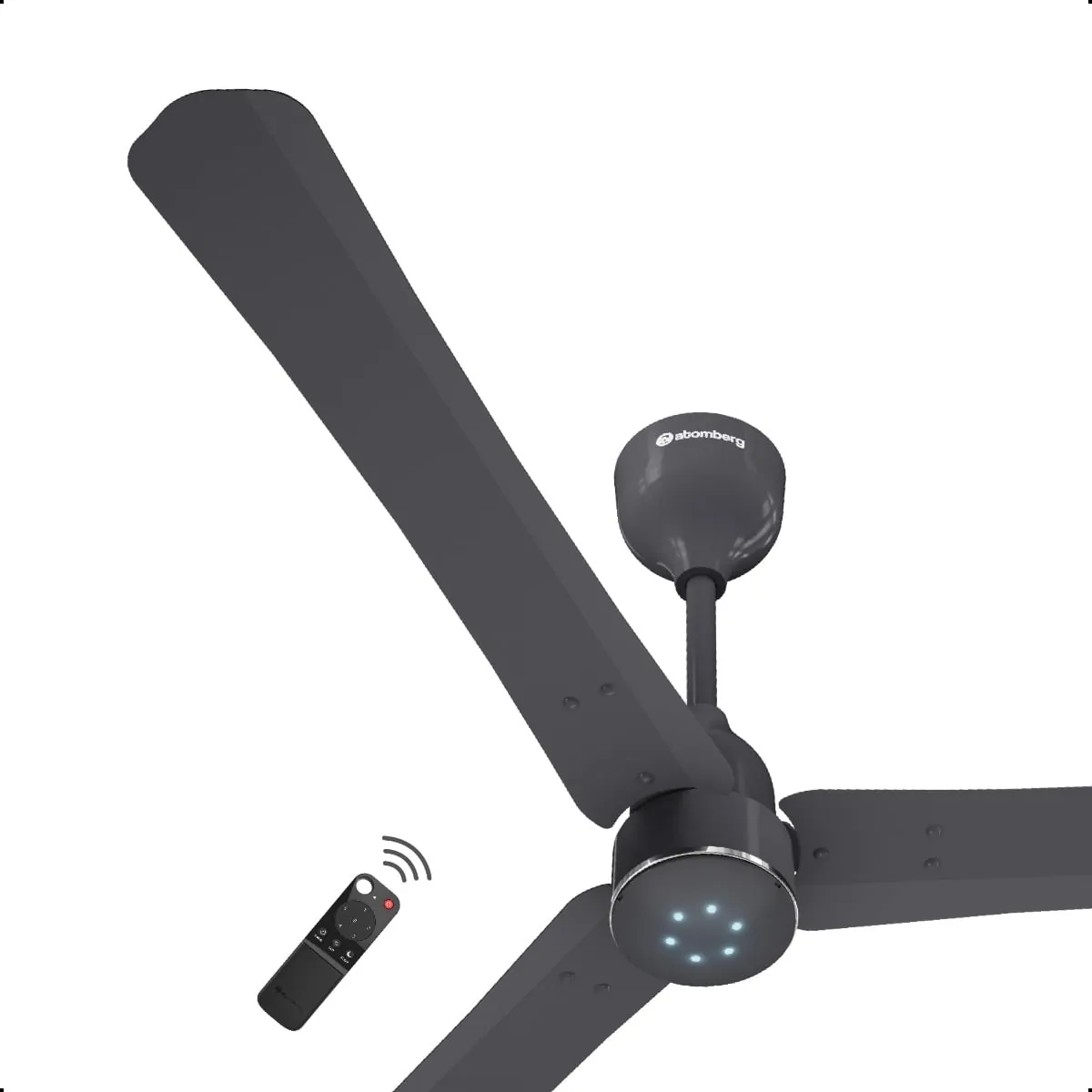 Atomberg Ceiling Sleek Fan Renesa Halo smart Fan with Remote 1200mm colour: Pebble Grey
