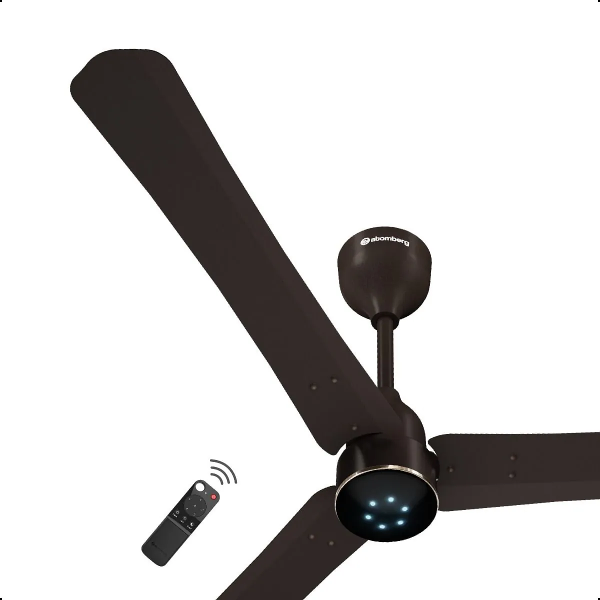 Atomberg Ceiling Sleek Fan Renesa Halo smart Fan with Remote 1200mm colour: Blaze Brown 