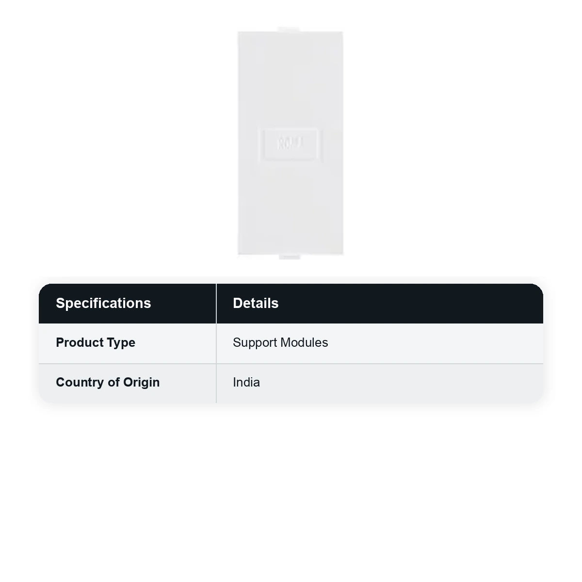 ANCHOR Roma White, Blank Plate Single 21598