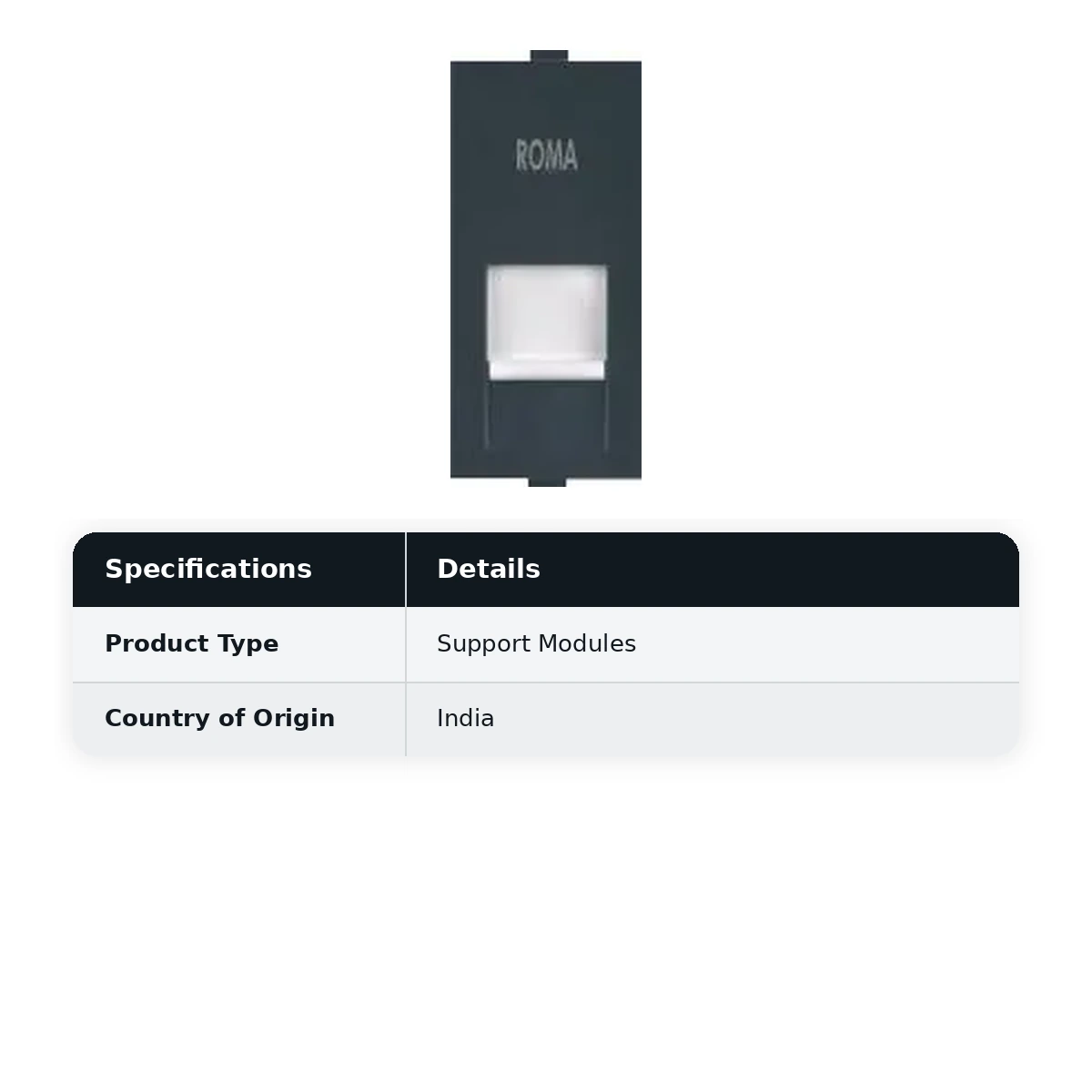 ANCHOR Roma Black, RJ 45, Computer Socket Cat 6 35763MB