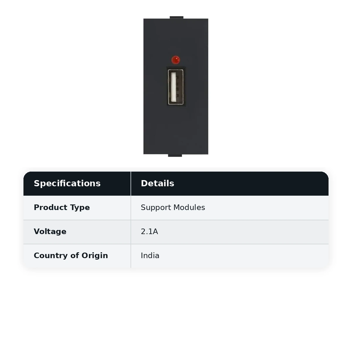 ANCHOR Roma USB charger - 2.1A, 1M, 1Port (Black) 20462MB - image 2