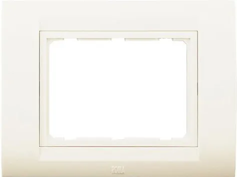 ANCHOR Roma 8 Module Horizontal Tresa Plate with Frame (White) 30384WH