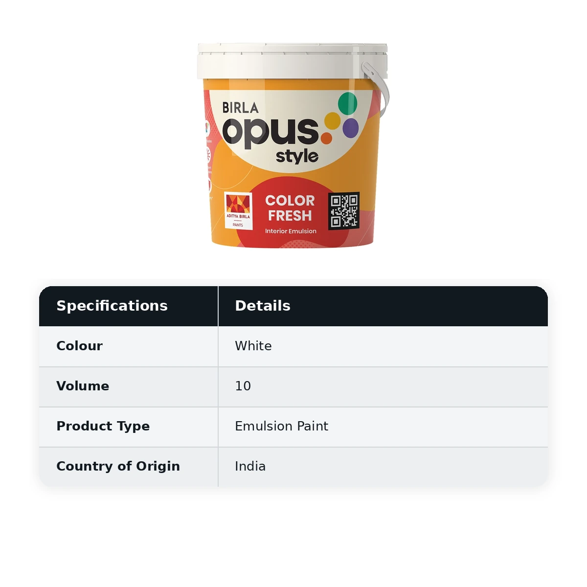 Birla Opus interior Economy Style color fresh Tintable White (9913) 10 Liters - image 4
