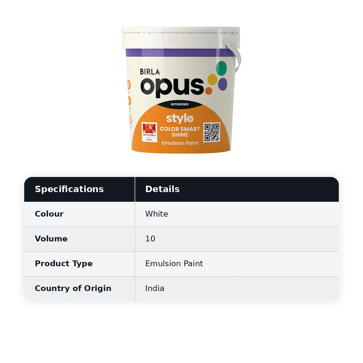 Birla Opus interior Economy Style color smart shine White (9900) 10 Liters - image 4