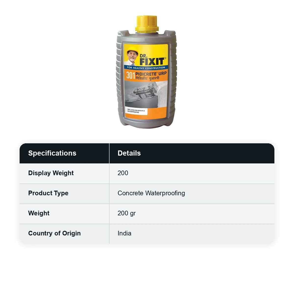 Dr. Fixit (301) Pidicrete URP, 200g