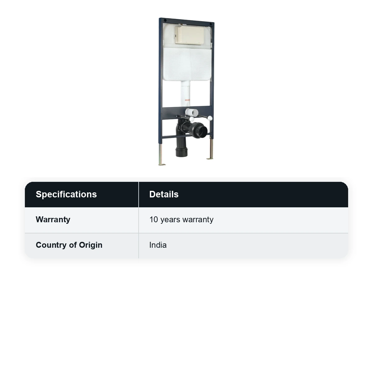 Jaquar - Single Piece Slim Concealed Cistern with Floor Mounting Frame - Slim Concealed Cistern -  - JCS-WHT-2400FS - image 3