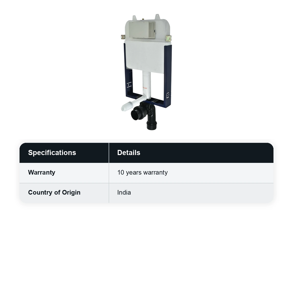 Jaquar - Single Piece Slim Concealed Cistern with Wall Mounting Frame - Slim Concealed Cistern -  - JCS-WHT-2400WS - image 3