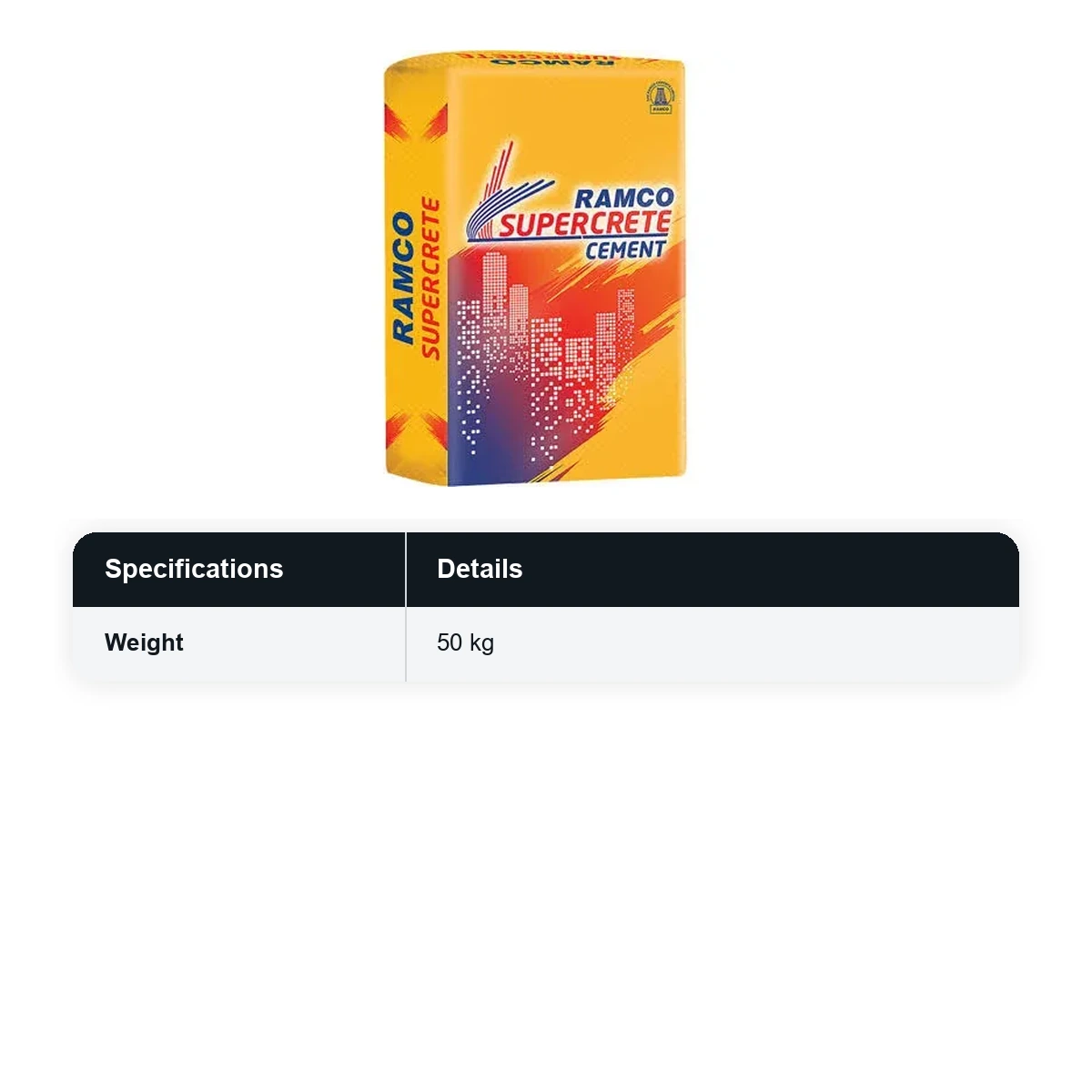 (50 Bags MOQ) Ramco Supercrete Blended Cement 50Kg Bag (50 Bags Multiple)  - image 2
