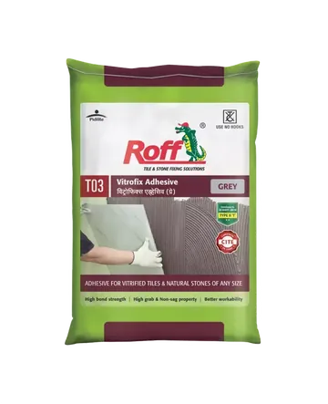 Roff (T03) Vitrofix Adhesive, Grey, 20Kg Bag