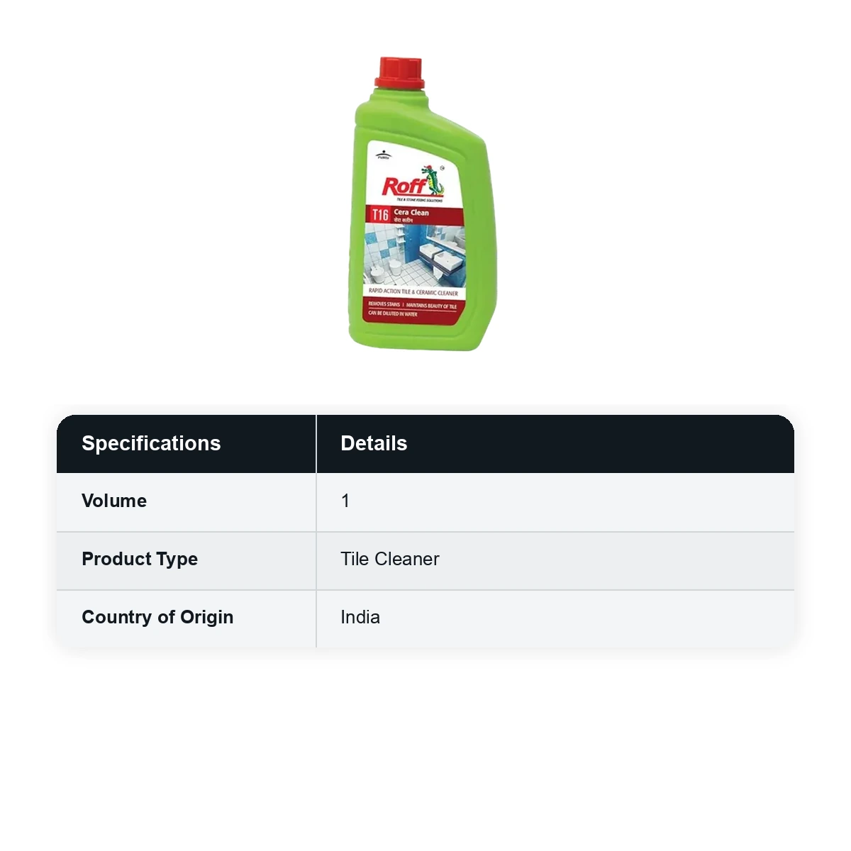 Roff (T16) Cera Clean Professional Tile, Floor & Ceramic Cleaner, 1l - image 3