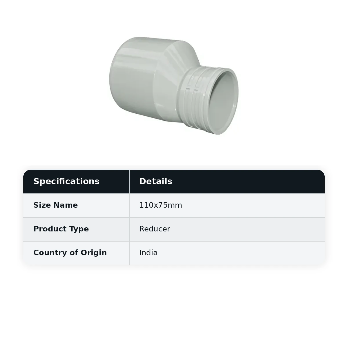 Supreme PVC S.W.R Reducer, 110x75mm, Pasting Type
