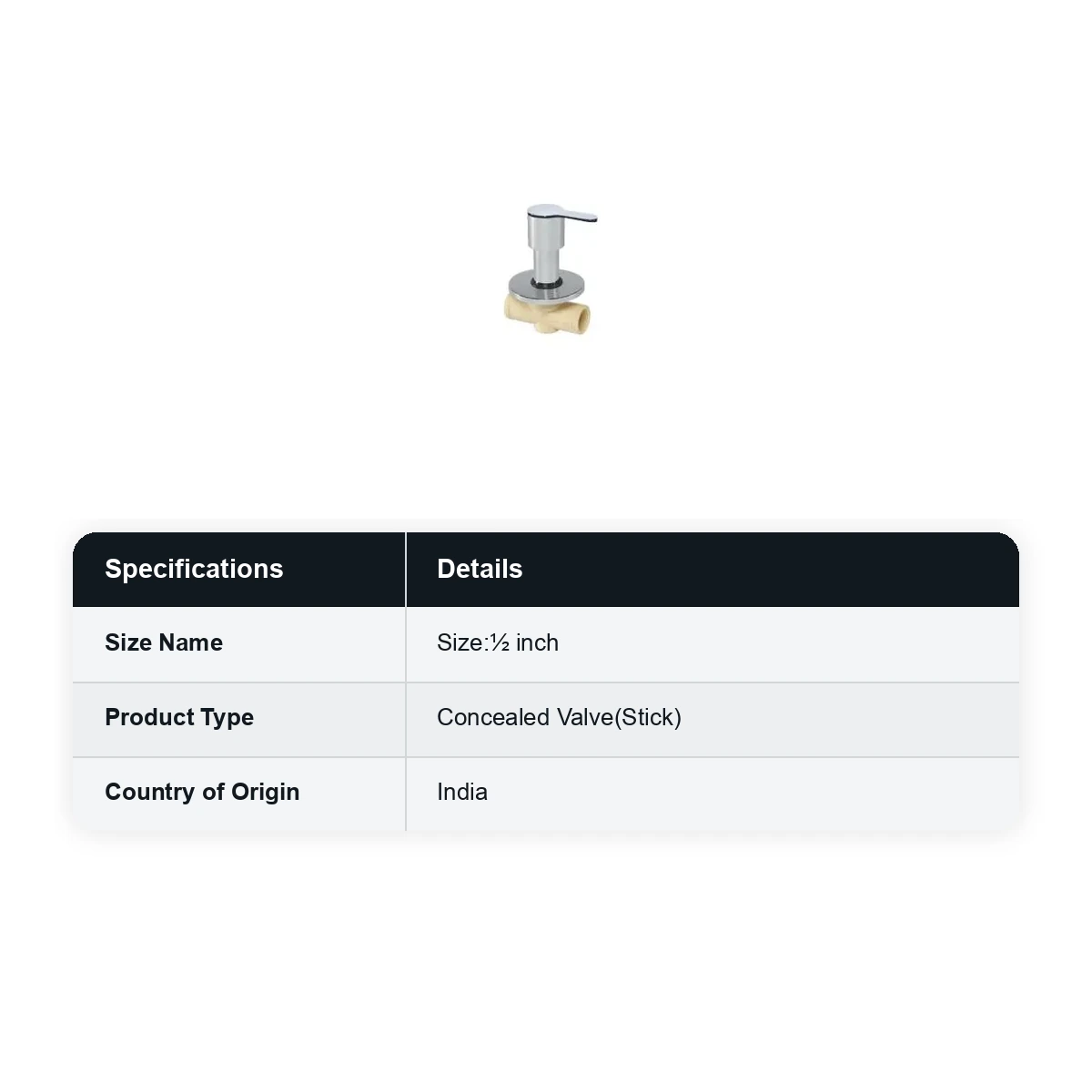 Supreme Lifeline CPVC Concealed Valve(Stick), ½ inch - image 3