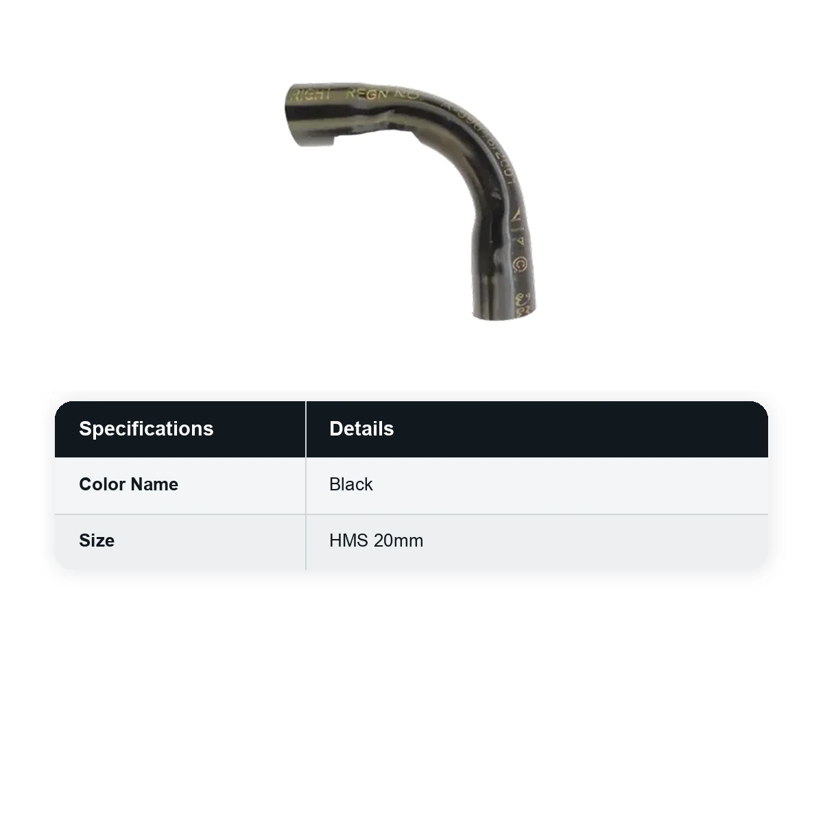 VIP PVC HMS Bend 20mm Black - image 2