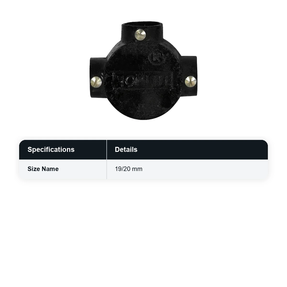 VIP Metal Junction Box Surface 19/20mm - image 2