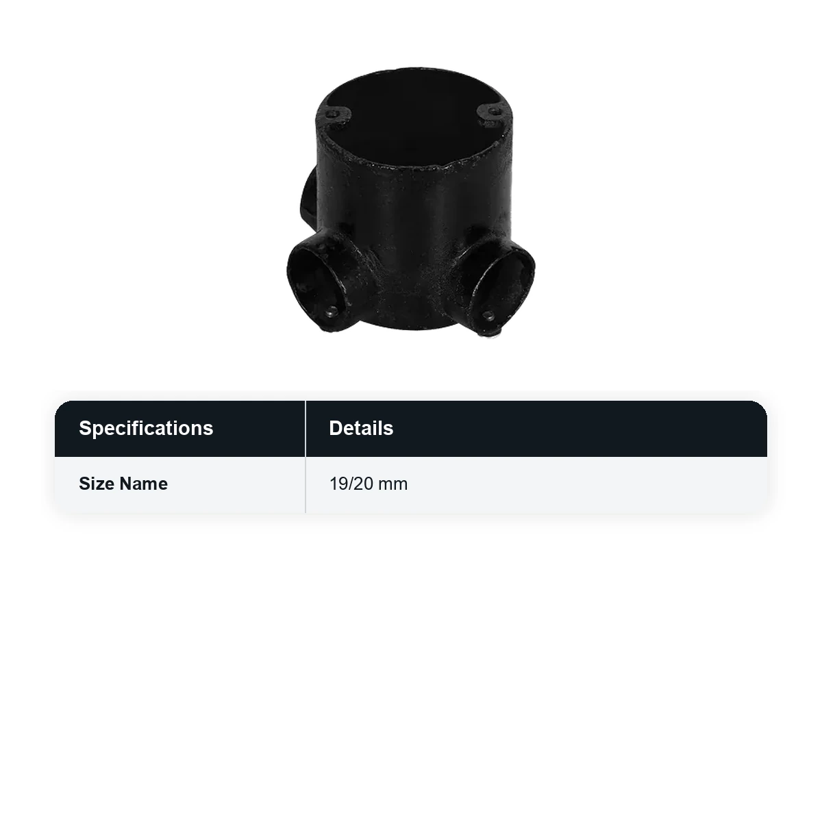 VIP Metal Junction Box Deep 19/20mm - image 2