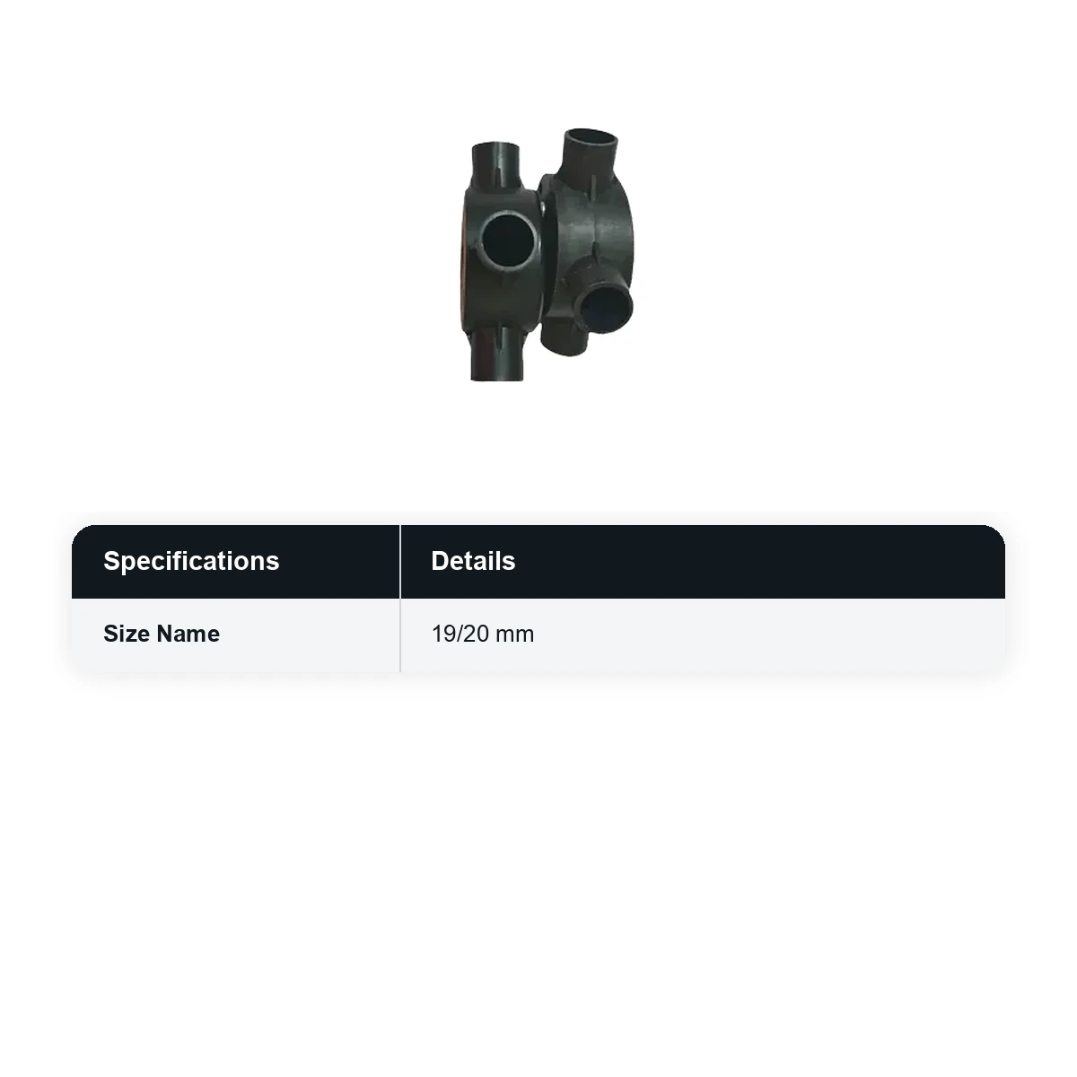 VIP PVC Junction Box Surface (With Lid) 4 way 19/20mm