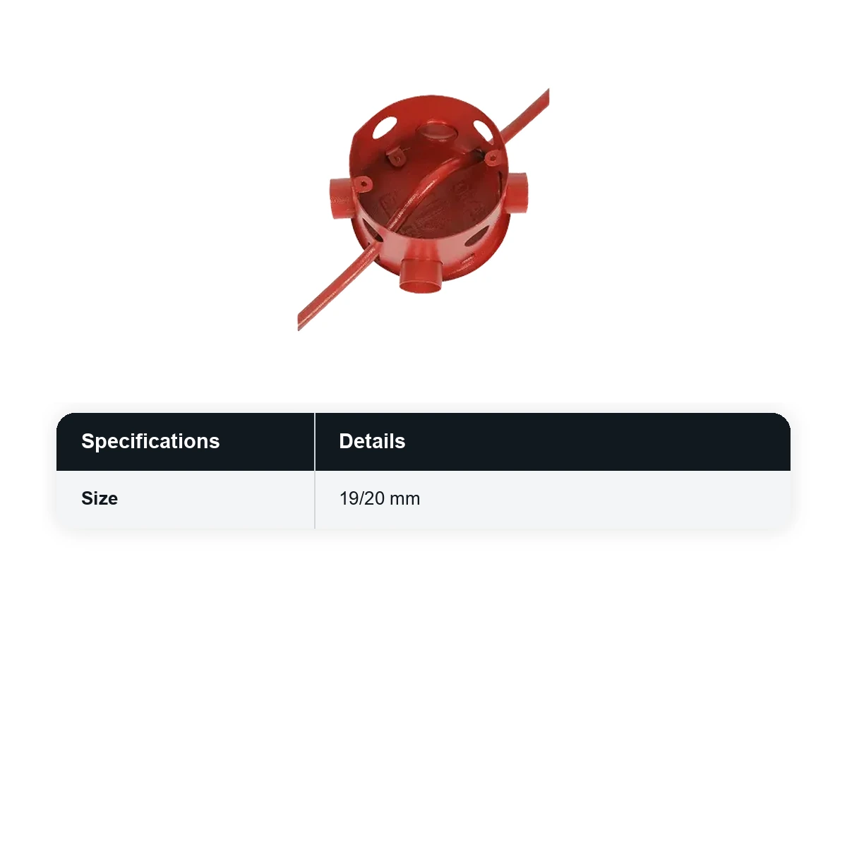 VIP Metal Fan Box Red (Powder Coated) 19/20mm - image 2